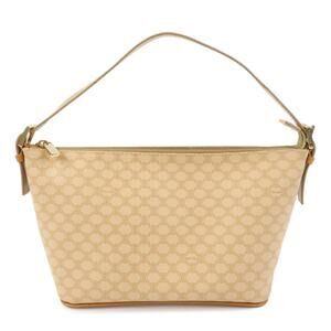 Celine Macadam PVC Leather Shoulder Bag Beige